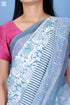 Mulmul Cotton Saree With Fall In Assorted Block Print
